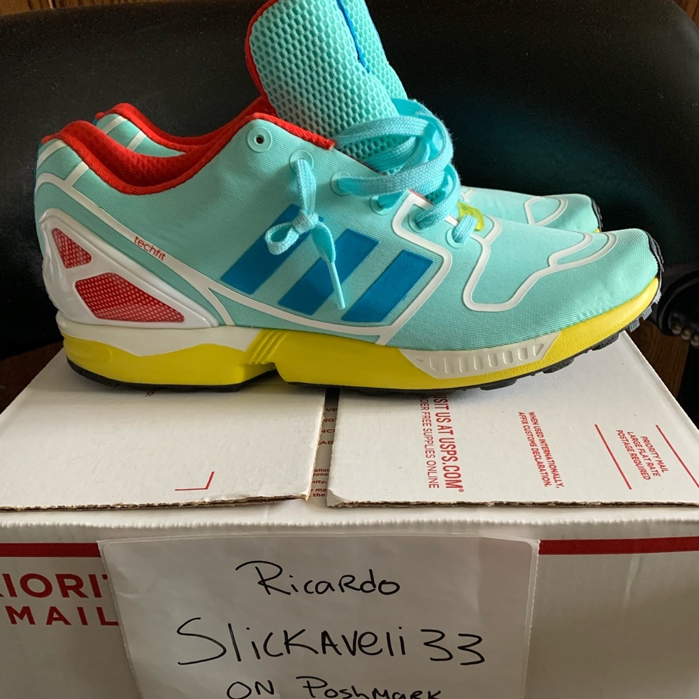USED WORN ONCE ADIDAS MEN'S ZX FLUX SIZE 10.5 - Picture 3 of 6